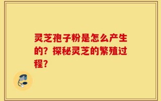 灵芝孢子粉是怎么产生的？探秘灵芝的繁殖过程？