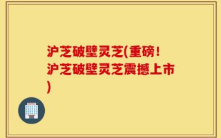 沪芝破壁灵芝(重磅！沪芝破壁灵芝震撼上市)