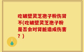 吃破壁灵芝孢子粉伤肾不(吃破壁灵芝孢子粉是否会对肾脏造成伤害？)