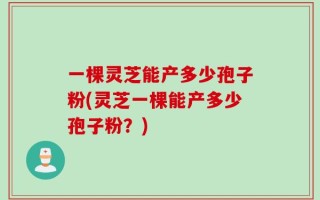 一棵灵芝能产多少孢子粉(灵芝一棵能产多少孢子粉？)
