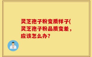 灵芝孢子粉变质样子(灵芝孢子粉品质变差，应该怎么办？