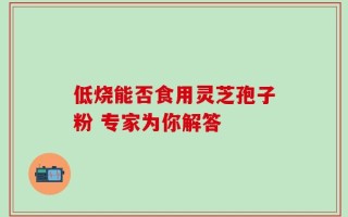 低烧能否食用灵芝孢子粉 专家为你解答