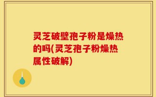灵芝破壁孢子粉是燥热的吗(灵芝孢子粉燥热属性破解)