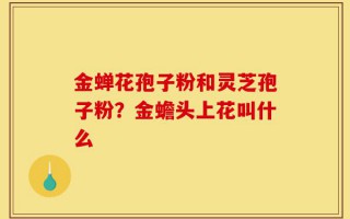 金蝉花孢子粉和灵芝孢子粉？金蟾头上花叫什么