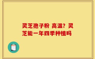 灵芝孢子粉 高温？灵芝能一年四季种植吗