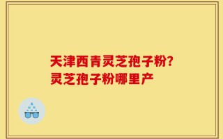 天津西青灵芝孢子粉？灵芝孢子粉哪里产