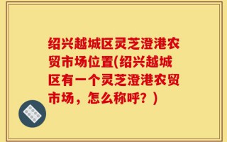 绍兴越城区灵芝澄港农贸市场位置(绍兴越城区有一个灵芝澄港农贸市场，怎么称呼？)