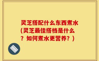 灵芝搭配什么东西煮水(灵芝最佳搭档是什么？如何煮水更营养？)