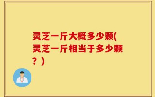 灵芝一斤大概多少颗(灵芝一斤相当于多少颗？)