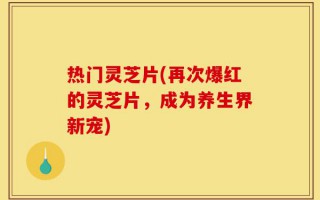 热门灵芝片(再次爆红的灵芝片，成为养生界新宠)