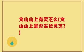 文山山上有灵芝么(文山山上是否生长灵芝？)