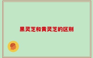 黑灵芝和黄灵芝的区别