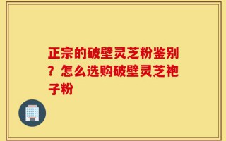 正宗的破壁灵芝粉鉴别？怎么选购破壁灵芝袍子粉