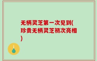 无柄灵芝第一次见到(珍贵无柄灵芝初次亮相)