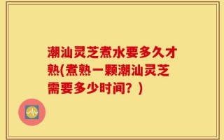 潮汕灵芝煮水要多久才熟(煮熟一颗潮汕灵芝需要多少时间？)
