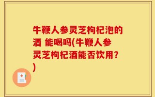 牛鞭人参灵芝枸杞泡的酒 能喝吗(牛鞭人参灵芝枸杞酒能否饮用？)