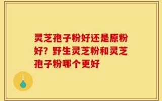 灵芝孢子粉好还是原粉好？野生灵芝粉和灵芝孢子粉哪个更好