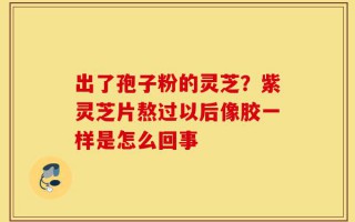 出了孢子粉的灵芝？紫灵芝片熬过以后像胶一样是怎么回事