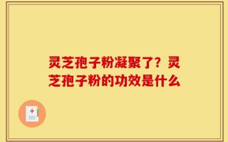 灵芝孢子粉凝聚了？灵芝孢子粉的功效是什么