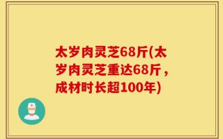太岁肉灵芝68斤(太岁肉灵芝重达68斤，成材时长超100年)