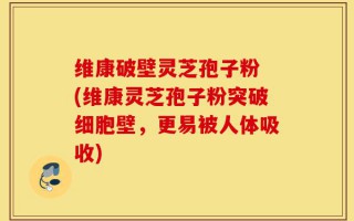 维康破壁灵芝孢子粉 (维康灵芝孢子粉突破细胞壁，更易被人体吸收)