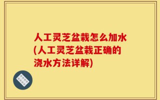 人工灵芝盆栽怎么加水(人工灵芝盆栽正确的浇水方法详解)