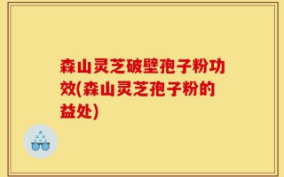 森山灵芝破壁孢子粉功效(森山灵芝孢子粉的益处)