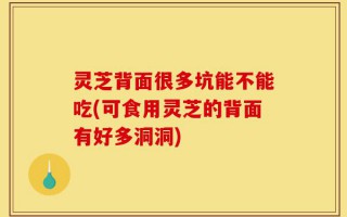 灵芝背面很多坑能不能吃(可食用灵芝的背面有好多洞洞)
