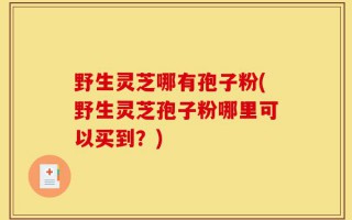 野生灵芝哪有孢子粉(野生灵芝孢子粉哪里可以买到？)