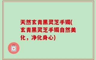 天然玄青黑灵芝手镯(玄青黑灵芝手镯自然美化，净化身心)