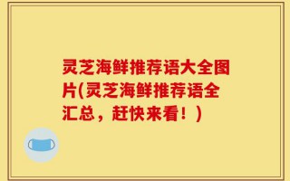 灵芝海鲜推荐语大全图片(灵芝海鲜推荐语全汇总，赶快来看！)