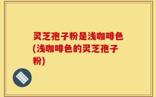 灵芝孢子粉是浅咖啡色(浅咖啡色的灵芝孢子粉)