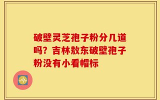 破壁灵芝孢子粉分几道吗？吉林敖东破壁孢子粉没有小看帽标
