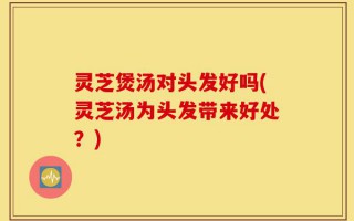 灵芝煲汤对头发好吗(灵芝汤为头发带来好处？)