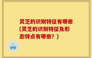 灵芝的识别特征有哪些(灵芝的识别特征及形态特点有哪些？)