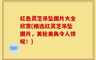 红色灵芝吊坠图片大全欣赏(精选红灵芝吊坠图片，美轮美奂令人惊叹！)