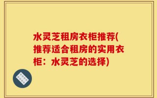 水灵芝租房衣柜推荐(推荐适合租房的实用衣柜：水灵芝的选择)