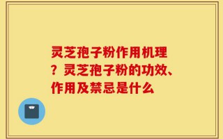 灵芝孢子粉作用机理 ？灵芝孢子粉的功效、作用及禁忌是什么