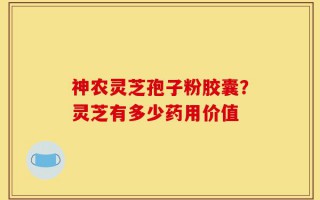 神农灵芝孢子粉胶囊？灵芝有多少药用价值