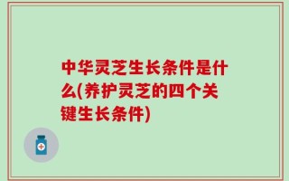 中华灵芝生长条件是什么(养护灵芝的四个关键生长条件)