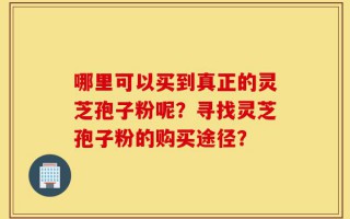 哪里可以买到真正的灵芝孢子粉呢？寻找灵芝孢子粉的购买途径？