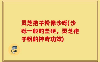 灵芝孢子粉像沙砾(沙砾一般的坚硬，灵芝孢子粉的神奇功效)