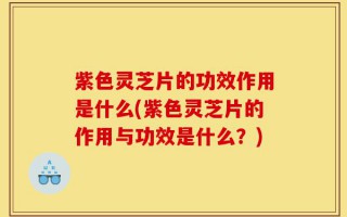 紫色灵芝片的功效作用是什么(紫色灵芝片的作用与功效是什么？)