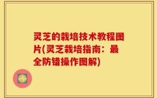 灵芝的栽培技术教程图片(灵芝栽培指南：最全防错操作图解)