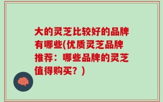 大的灵芝比较好的品牌有哪些(优质灵芝品牌推荐：哪些品牌的灵芝值得购买？)