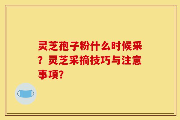 灵芝孢子粉什么时候采?灵芝采摘技巧与注意事项?-第1张图片-灵芝之家 灵芝孢子粉什么时候采?灵芝采摘技巧与注意事项?-第1张图片-灵芝之家