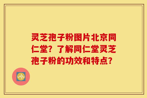 灵芝孢子粉图片北京同仁堂？了解同仁堂灵芝孢子粉的功效和特点？-第1张图片-灵芝之家