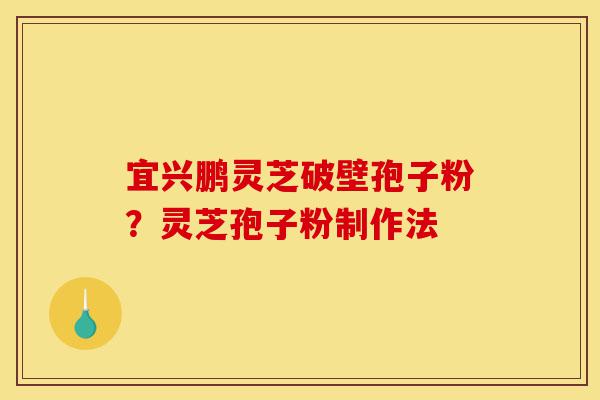 宜兴鹏灵芝破壁孢子粉?灵芝孢子粉制作法-第1张图片-灵芝之家 宜兴鹏灵芝破壁孢子粉?灵芝孢子粉制作法-第1张图片-灵芝之家