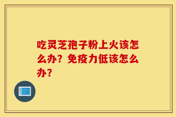 吃灵芝孢子粉上火该怎么办?免疫力低该怎么办?-第1张图片-灵芝之家 吃灵芝孢子粉上火该怎么办?免疫力低该怎么办?-第1张图片-灵芝之家
