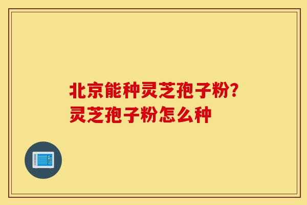 北京能种灵芝孢子粉?灵芝孢子粉怎么种-第1张图片-灵芝之家 北京能种灵芝孢子粉?灵芝孢子粉怎么种-第1张图片-灵芝之家